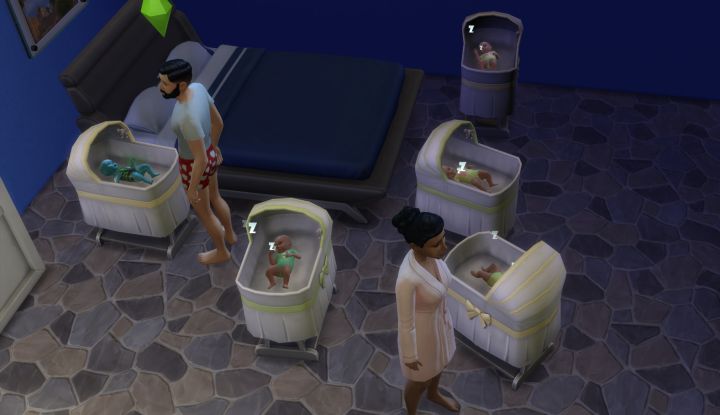 Quadruplet babies in The Sims 4