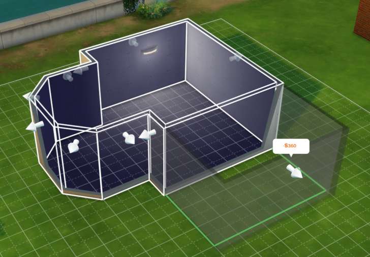 Sims 4 Building How-To's: pull or push to move the wall in or out and resize the room
