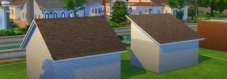Sims 4 Building How-To's: gable and half gable roof