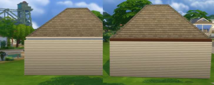 Sims 4 Building How-To's: roof with and without trim