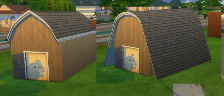 Sims 4 Building How-To's: gambrel and barn roof