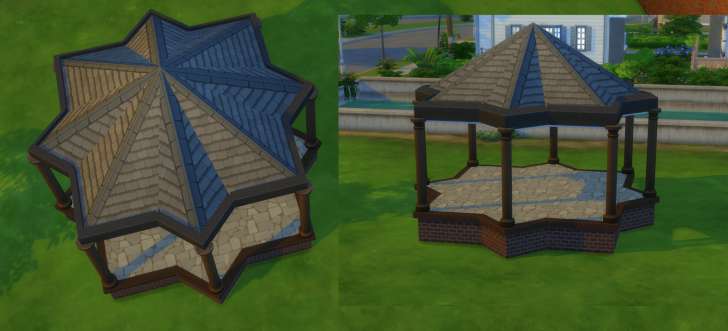 Sims 4 Building How-To's: almost round roof