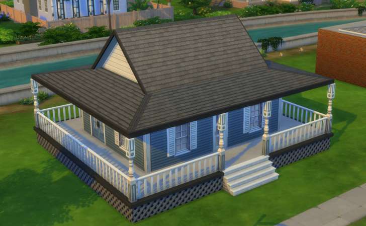 Sims 4 Building How-To's: full wrap-around porch roof