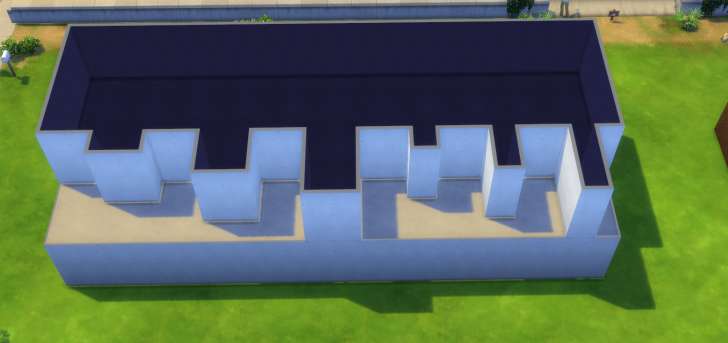 Sims 4 Building How-To's: gable roof on the upper level. tutorial. 