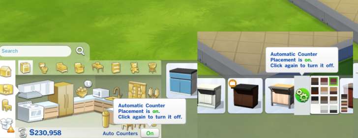 Sims 4 Building How-To's: automatic counter placement off