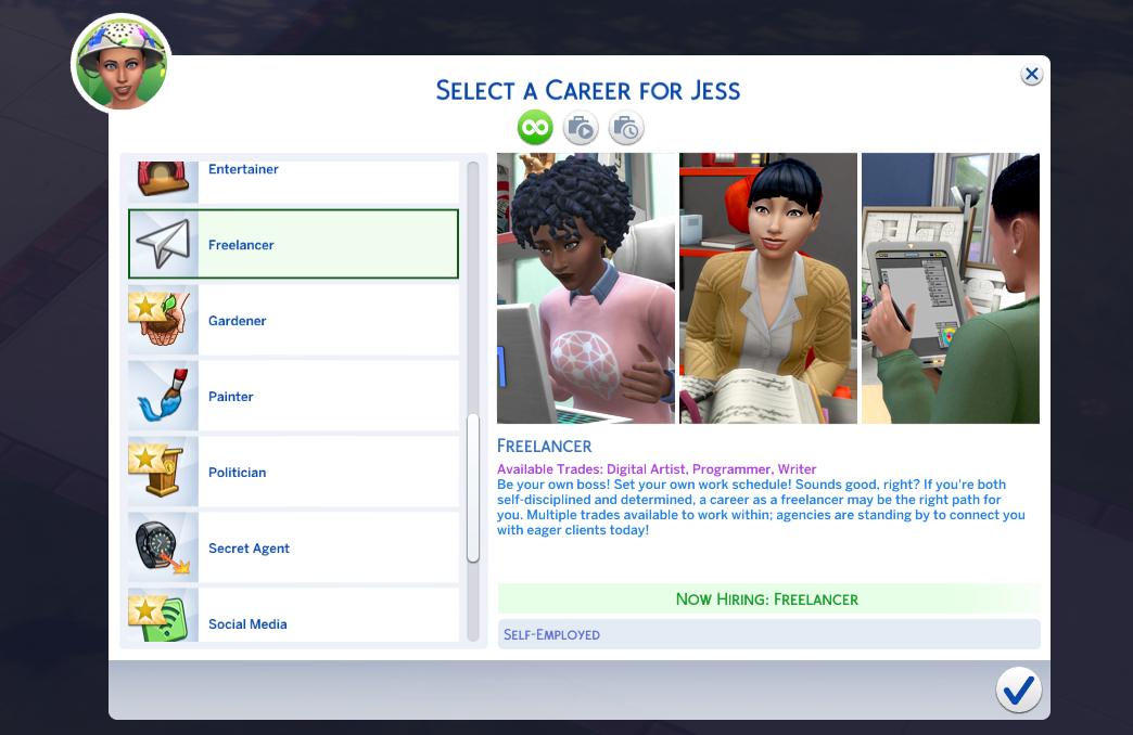 How to join The Sims 4 Freelancer Career