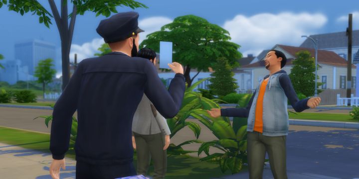 Detective goes on patrol in The Sims 4 Get to Work