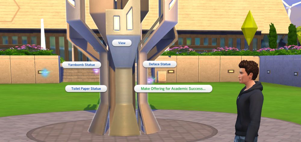 The Sims 4 Discover University Making an offering for academic success