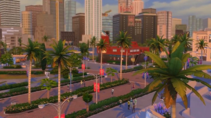 The Sims 4 Get Famous: Picture of the new town of del sol valley