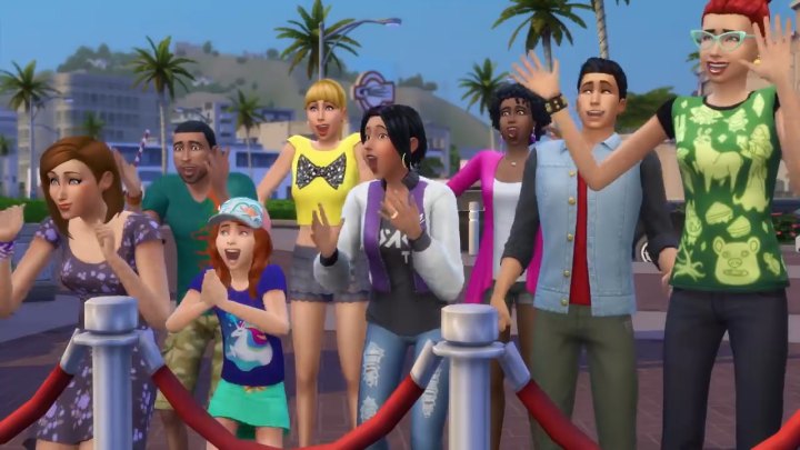 The Sims 4 Get Famous: Fans in awe of a celebrity