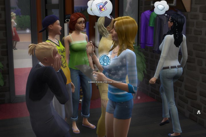 A Celebrity in The Sims 4 Get famous hits the maximum fame rank (global superstar)
