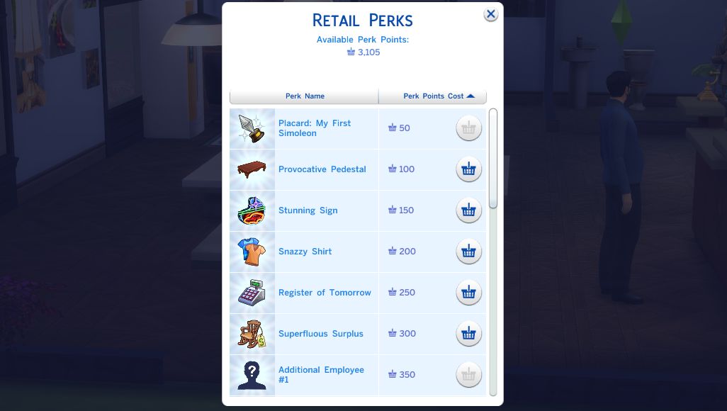 The Sims 4 Get to Work: Retail Perks