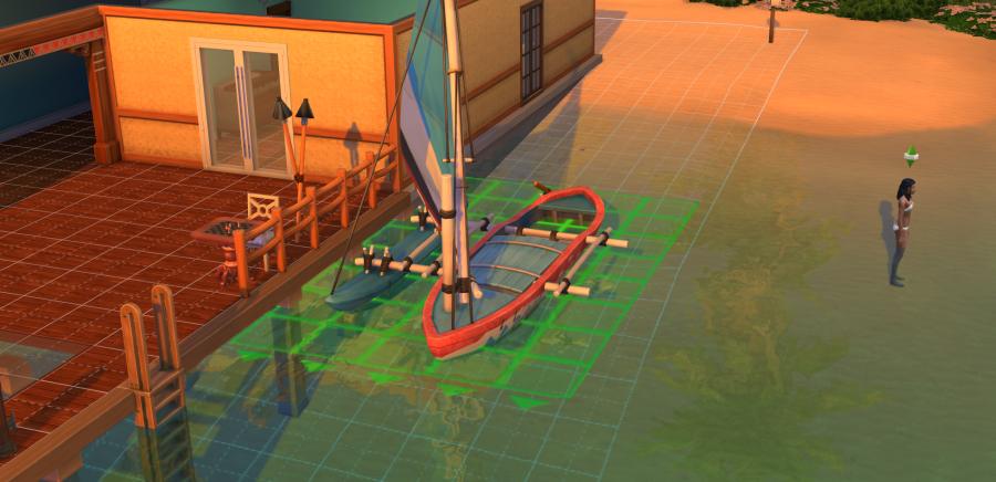 The Sims 4 Island Living: Buying an outrigger boat/canoe for your Sim