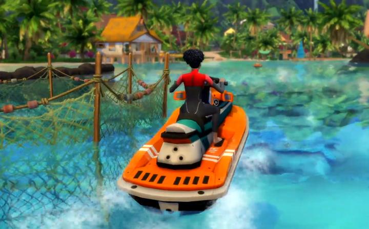 The Sims 4 Island Living jet skis also known as Aqua-zips