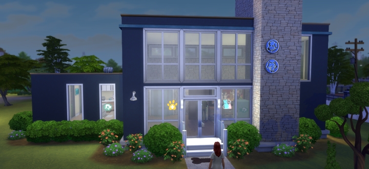A Vet clinic in The Sims 4 Cats and Dogs