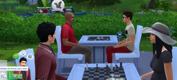 Sims chat in groups in The Sims 4