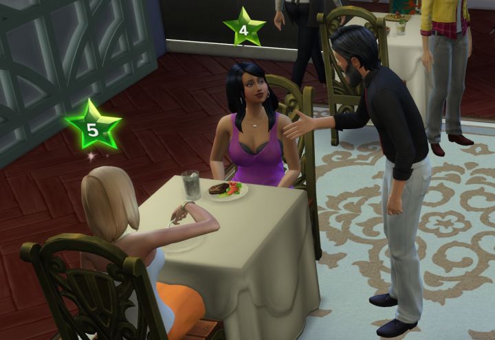 The Sims 4 Dine Out Pack - personal touch rating