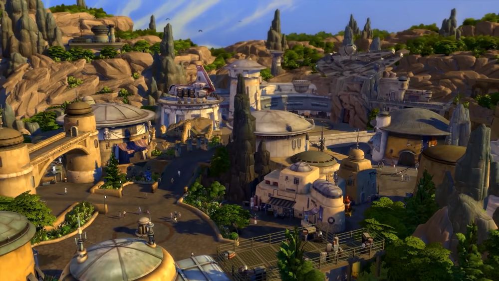 The outpost of Batuu in The Sims 4 Star Wars Journey to Batuu