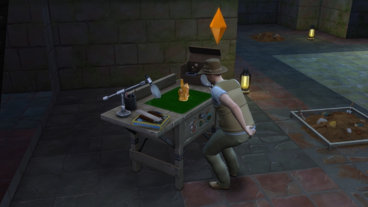 The Sims 4 refining crystals to make relics