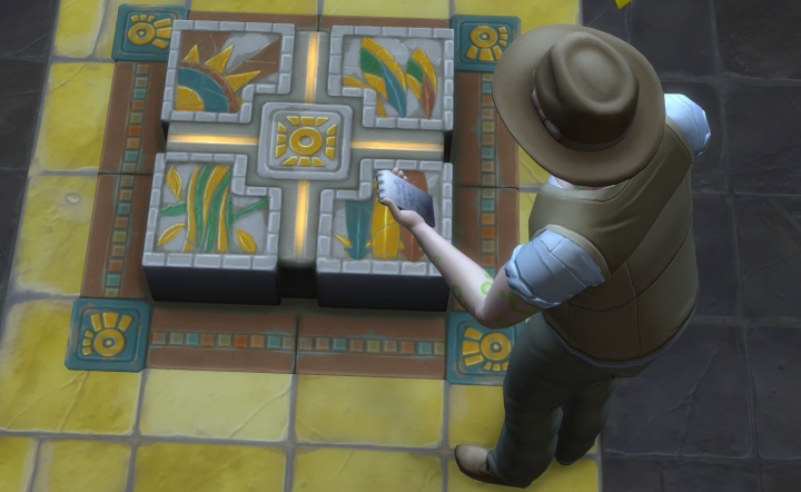 The Sims 4 Jungle Adventure Game Pack: Using Archaeology to analyze a trap