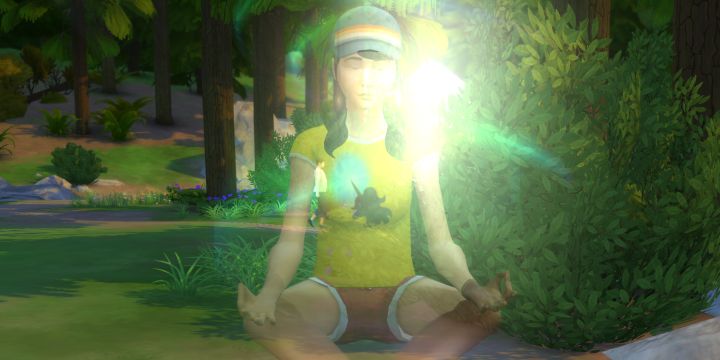 Practicing Meditation eventually allows your Sim to teleport