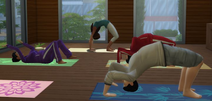 Taking a Yoga Class in The Sims 4 Spa Day Game Pack
