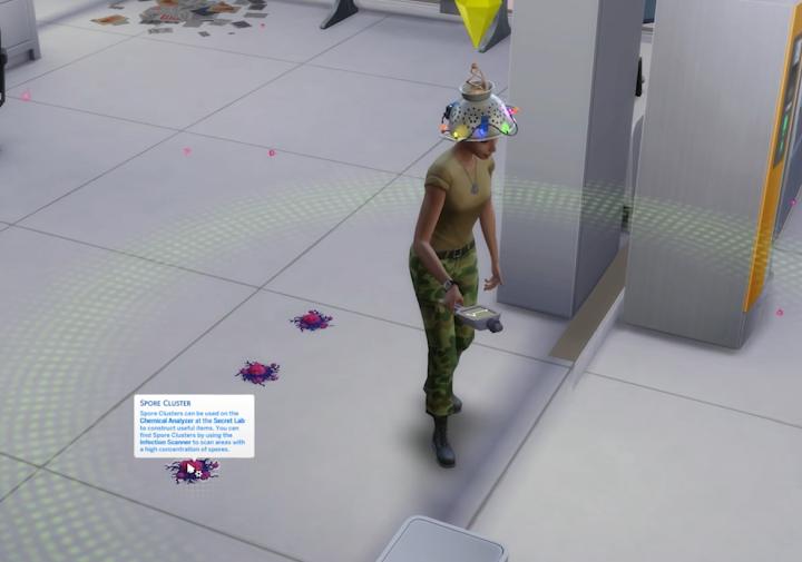 Get more spore clusters for a vaccine in The Sims 4 StrangerVille