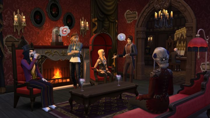 The Sims 4 Vampires: features such as furniture, objects, and decor