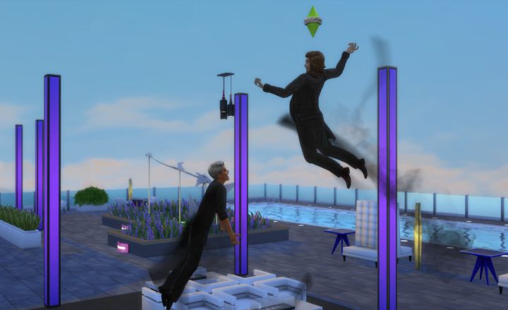 Vampire duel in The Sims 4