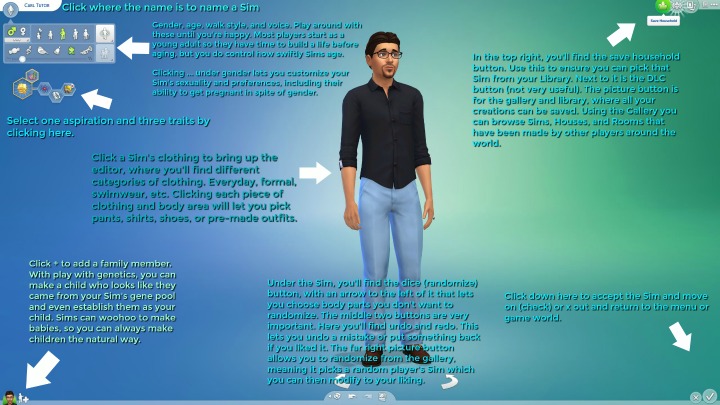 The Sims 4 Create a Sim Features