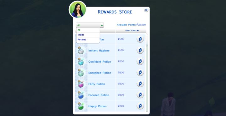 The Sims 4 Rewards Store
