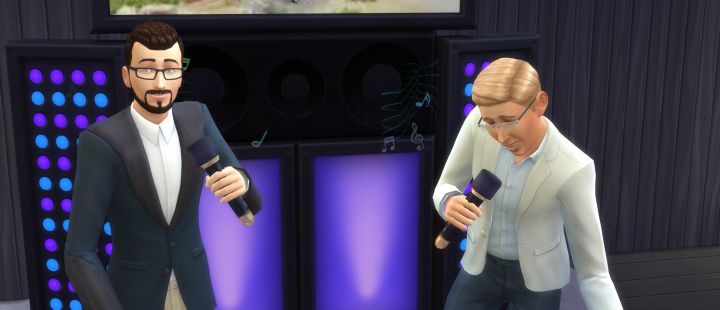 The Sims 4 City Living Singing in Karaoke