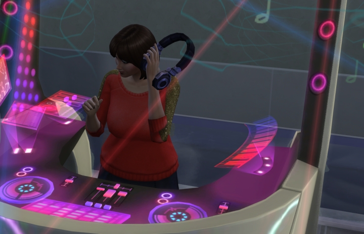 Being a DJ Mixer in The Sims 4 Get Together Expansion Pack