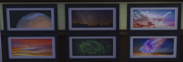 The Space Prints Collection in Sims 4