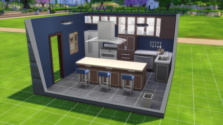 Styled kitchen room in The Sims 4