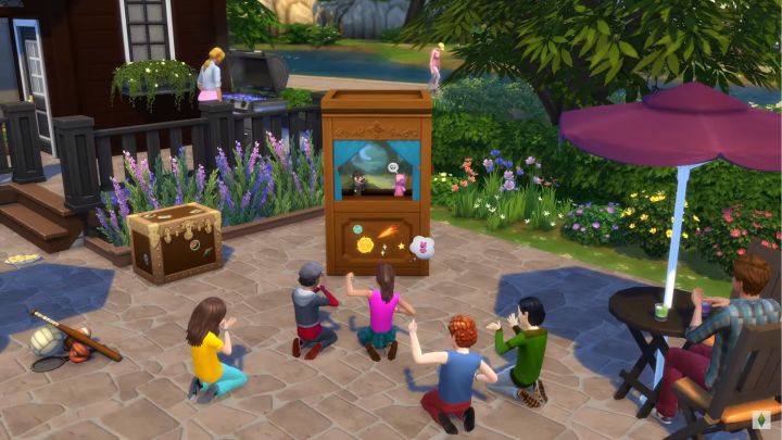 The Sims 4 Kids Room Stuff - a puppet show in progress