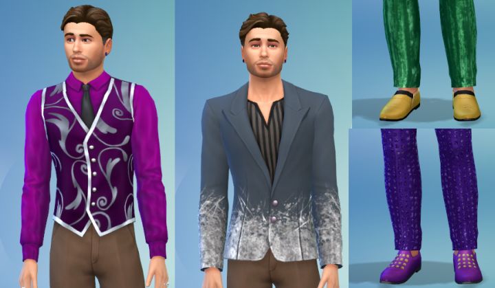 Male Tops and shoes in the Luxury Party Stuff Pack