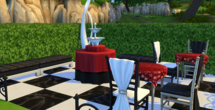 Outdoor styled room in the Luxury Party Stuff Pack