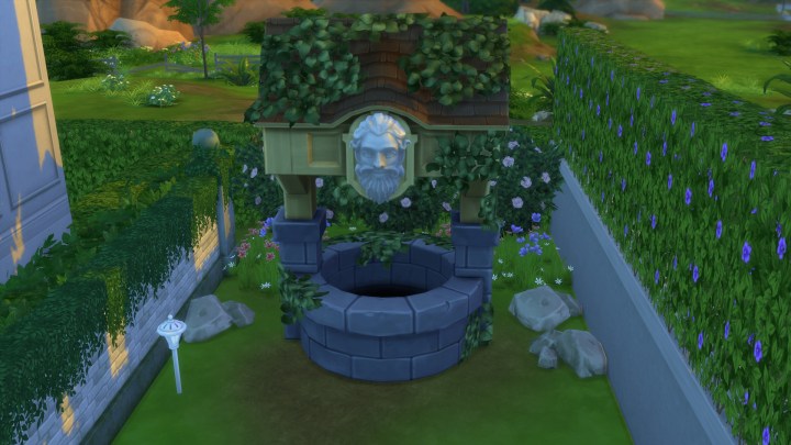 Whispering Wishing Well feature included in The Sims 4 Romantic Garden