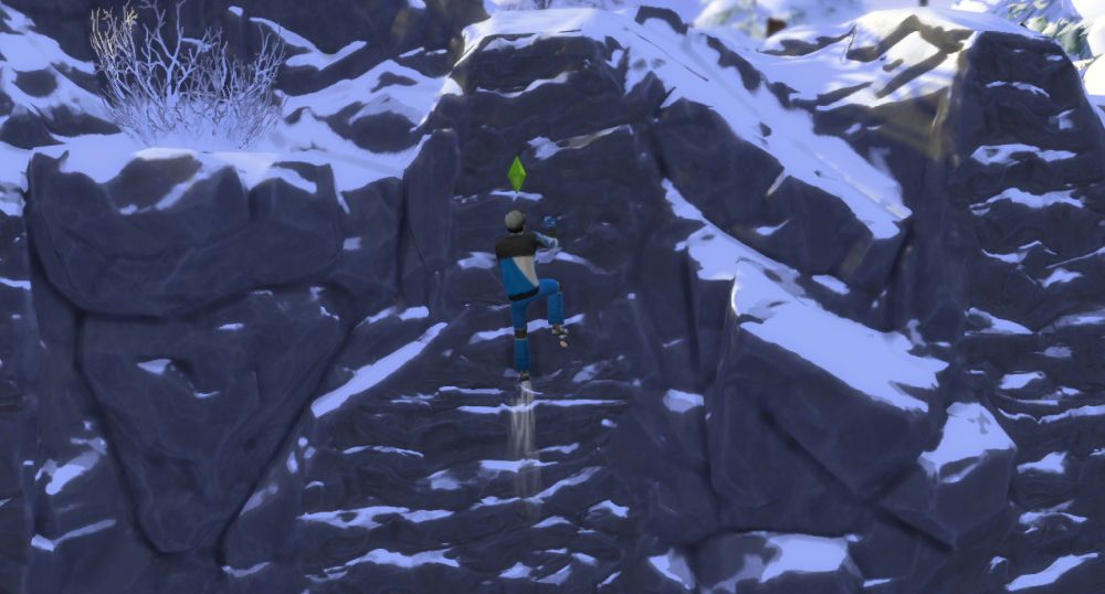 Rock Climbing in The Sims 4 Snowy Escape