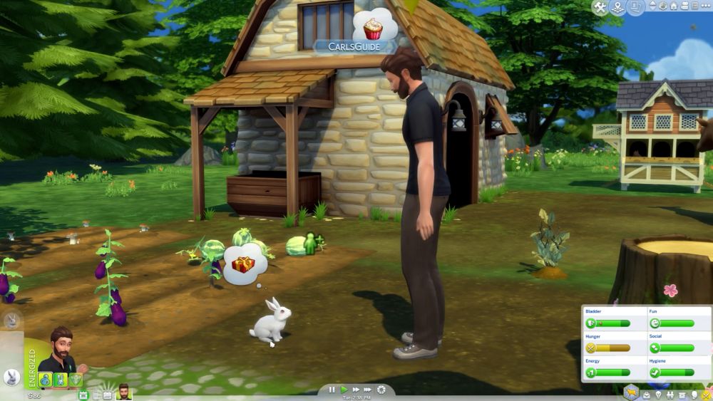 Gardening in Sims 4 Cottage Living, the game's latest Expansion Pack