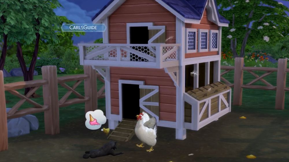 The Sims 4 Cottage Living Expansion Pack - A fox attacking my chickens