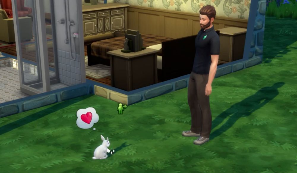 A rabbit in cottage living for the Sims 4 - upcoming DLC.