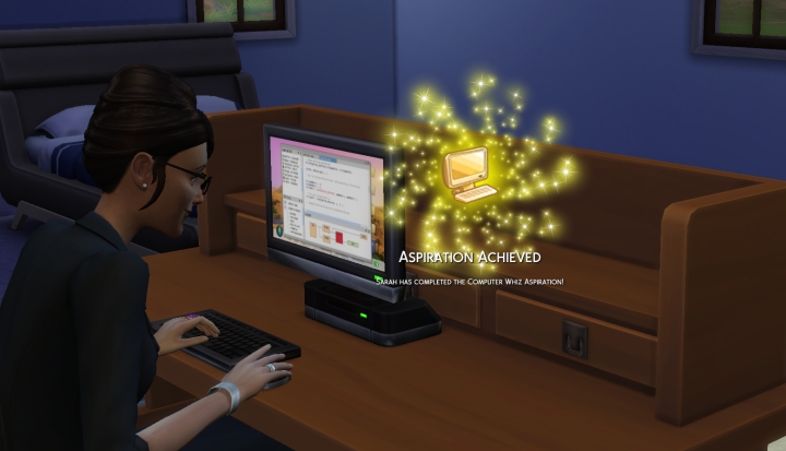 Completing the Computer Whiz Aspiration in The Sims 4