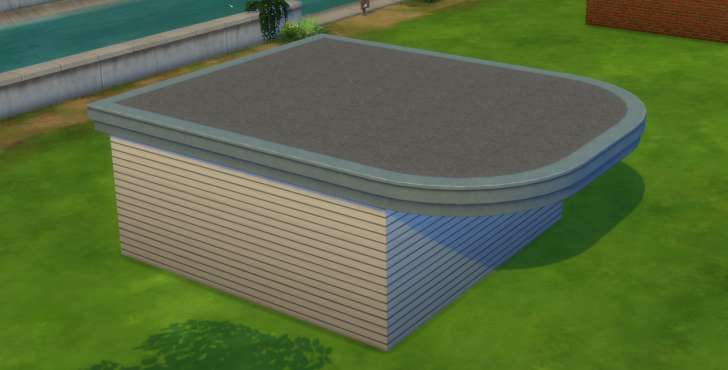 Sims 4 Building How-To's: empty room with wall trim makes an interesting roof