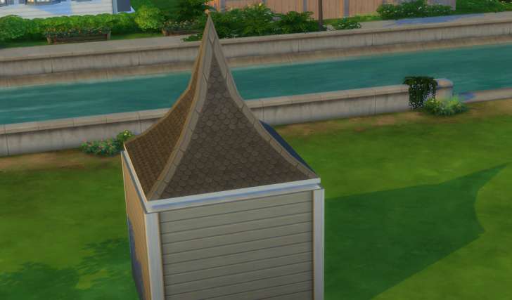 Sims 4 Building How-To's: simple tower roof