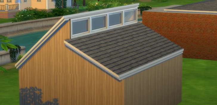 Sims 4 Building How-To's: clearstory roof
