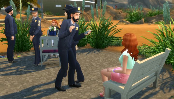 Getting a witness report in The Sims 4 Get to Work