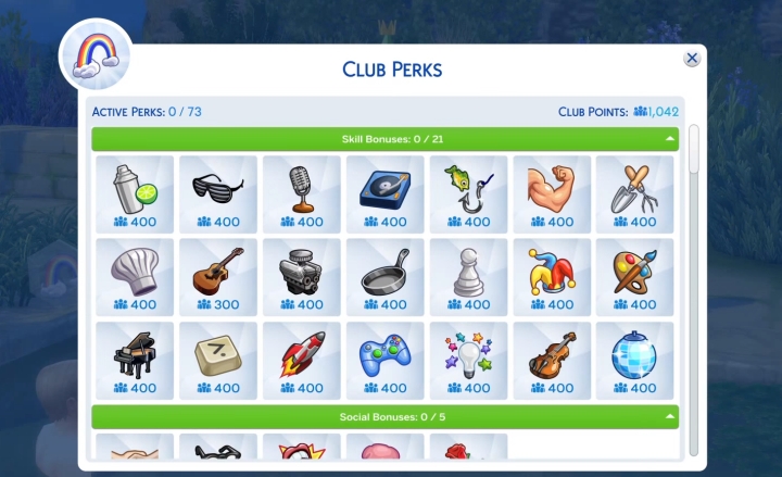 Club perks in The Sims 4 Get Together