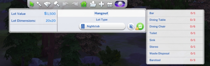 The requirements to make a lot a nightclub in Sims 4